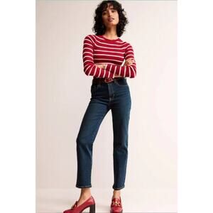 NWOT Boden Mid-Rise Slim Leg Jeans in Indigo Vintage Size 28